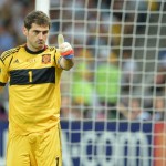 Spanish goalkeeper Iker Casillas gesture